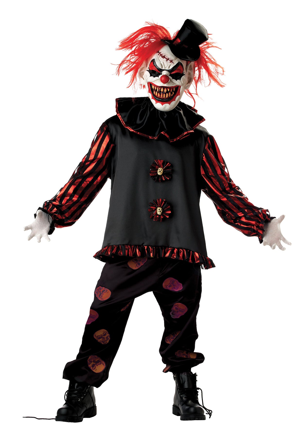 Boys Evil Clown Costume Size 12-14