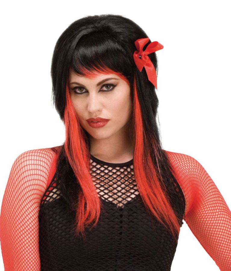 Dark Fairytale Black & Red Wig