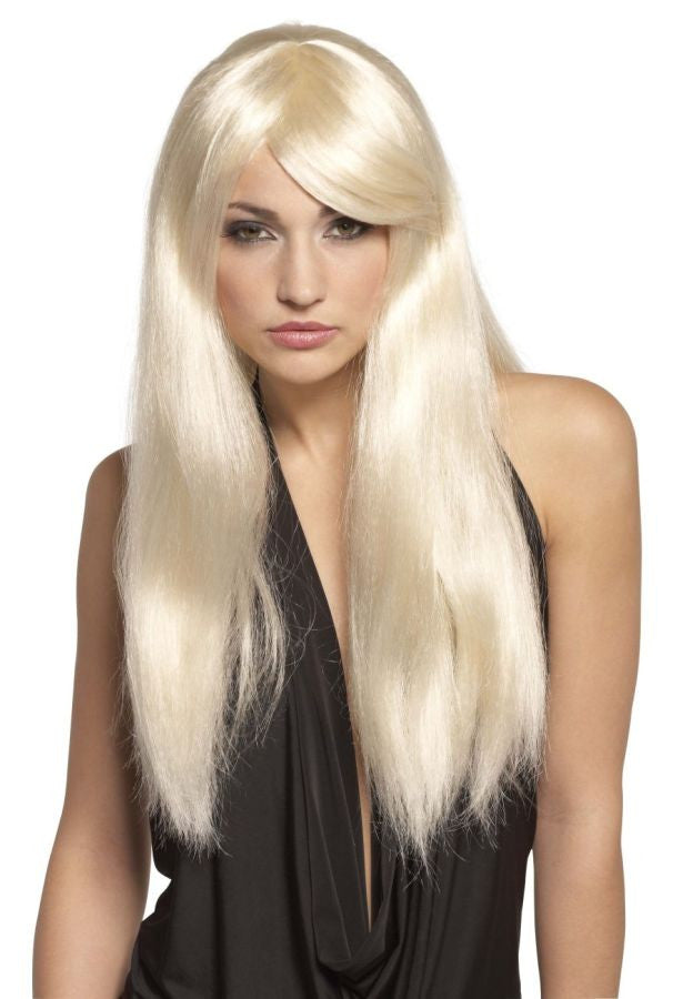 Adults Blonde Long Diva Wig with Bangs