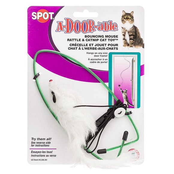 Spot A-Door-Able Bouncing Mouse Rattle and Catnip Mouse Cat Toy