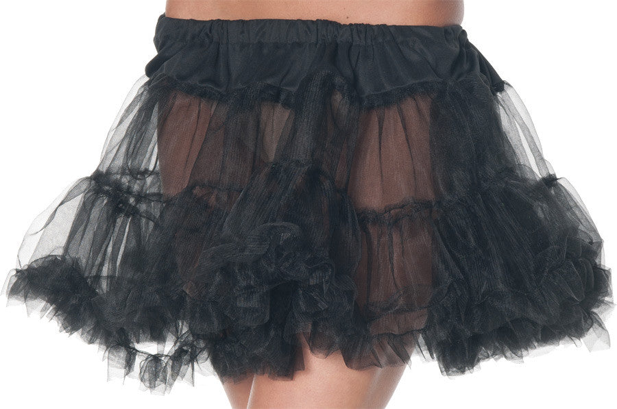 Womens Black Petticoat Tutu | Orange-Neon