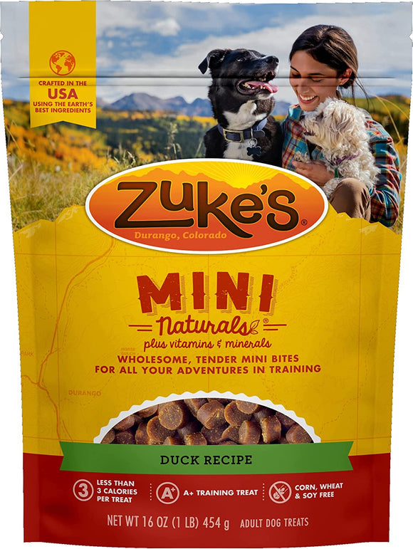 Zukes Mini Naturals Dog Treats Duck Recipe