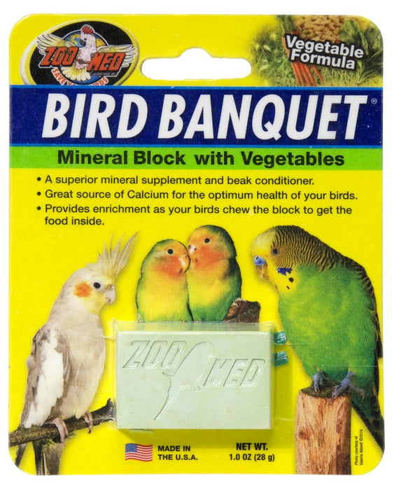 Zoo Med Bird Banquet Mineral Block with Vegetables