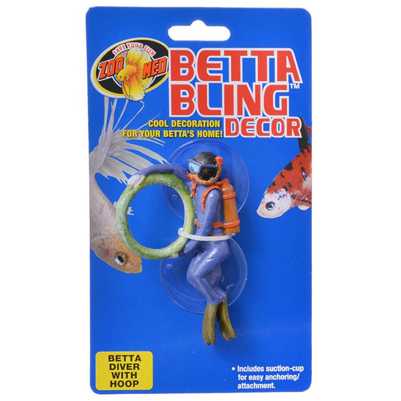 Zoo Med Betta Bling Decor Diver with Hoop