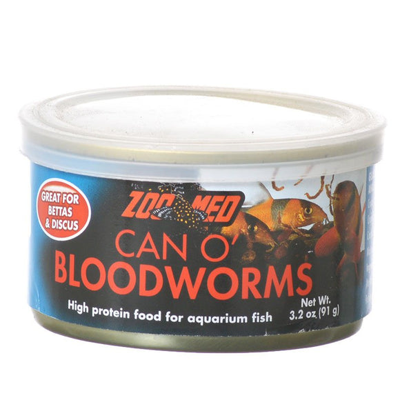 Zoo Med Can O' Bloodworms High Protein Food for Aquarium Fish