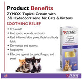 Zymox Enzymatic Anti-Itch Topical Cream for Cats & Kittens with Hydrocortisone