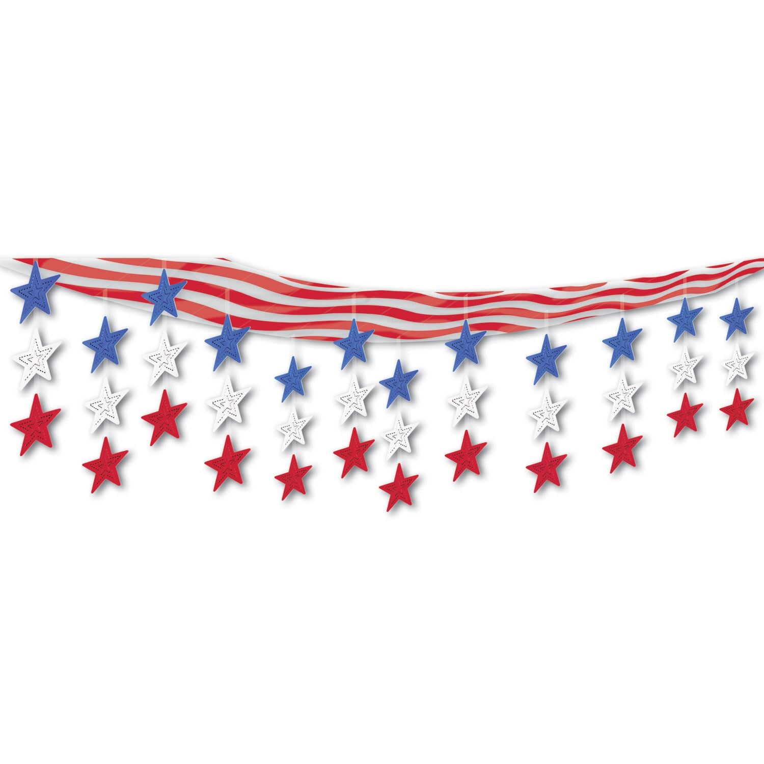 Beistle Stars and Stripes 3-D Sky-Scape - Patriotic | Party Supply