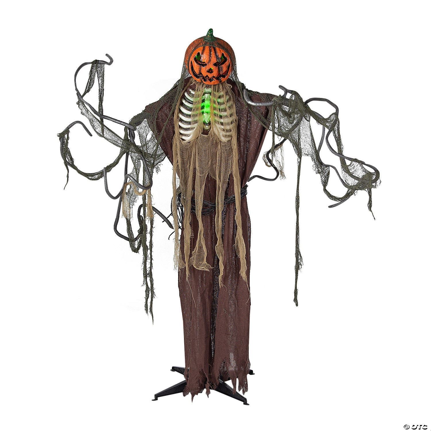 Mens | 68 3/4" x 86 1/2" Animated & Light-Up Standing Jack-O’-Lantern Man