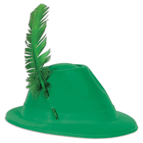 Beistle Green Velour Alpine Hat - Oktoberfest | Party Supply | Decoration