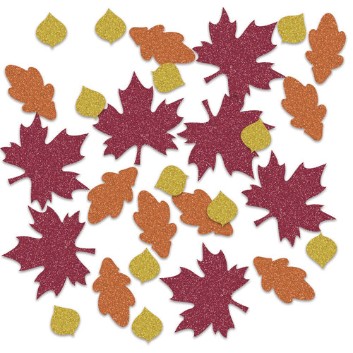 Beistle Fall Leaf Deluxe Sparkle Confetti - Thanksgiving/Fall | Party Supply
