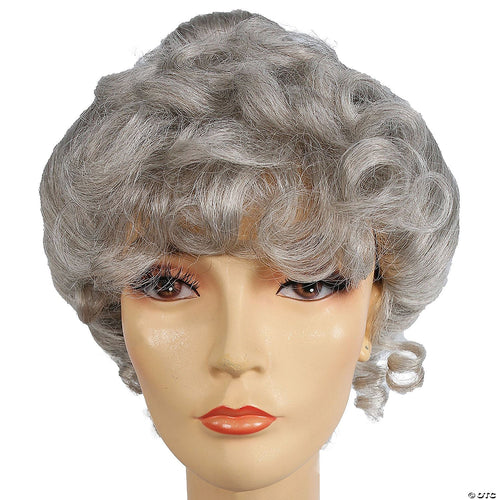 Girls | Gibson Girl Wig Dark Brown Grey 56 | Brown/Gray