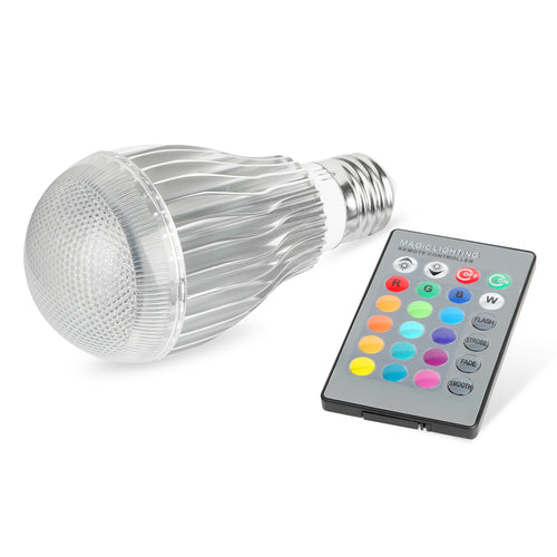 9W LED Light Bulb E27 RGB Lamp Bulb 16 Colors Changable 24-key IR Remote
