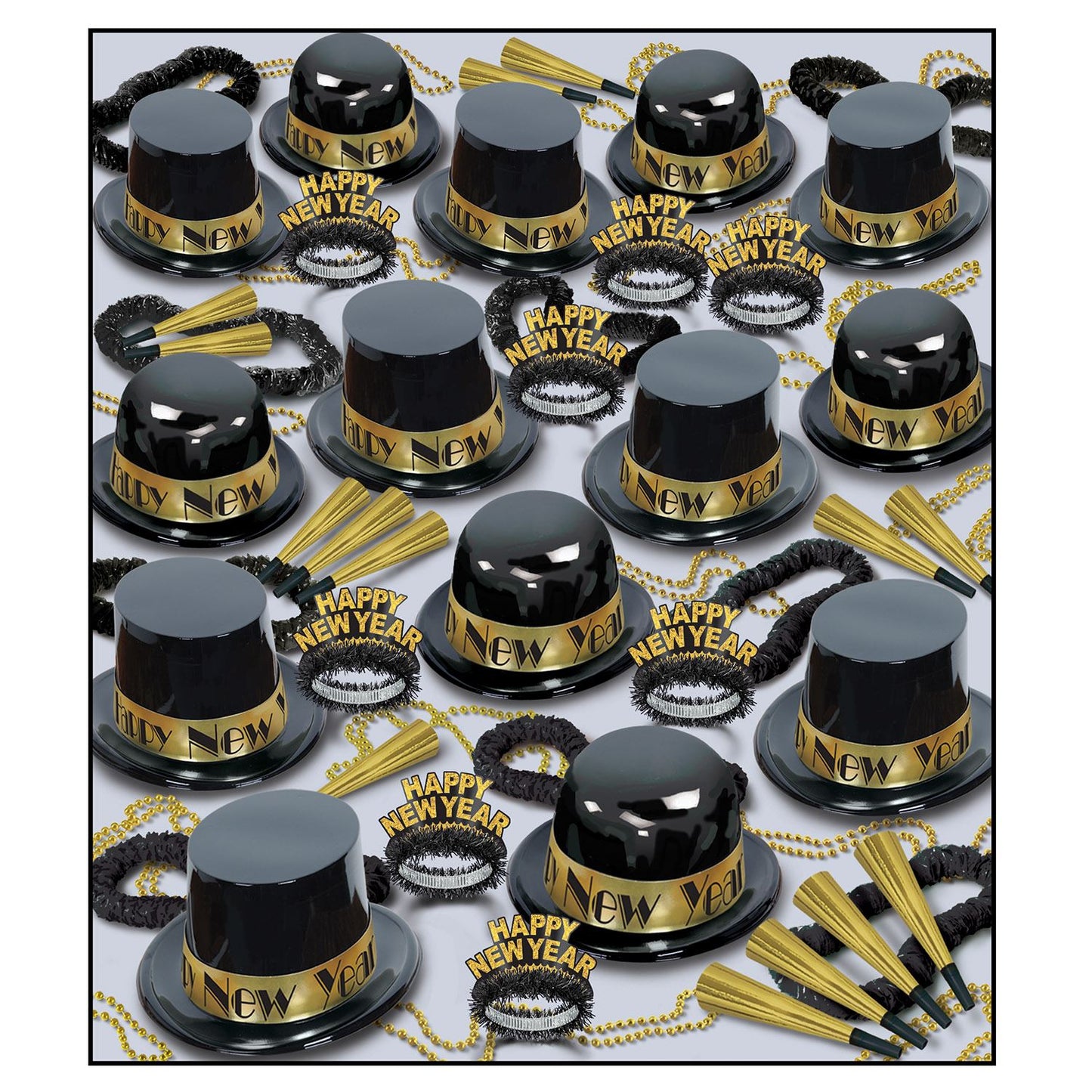 Beistle Showtime Gold Assortment (for 100 people) - New Years | Party Supply