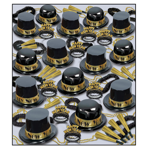 Beistle Showtime Gold Assortment (for 100 people) - New Years | Party Supply