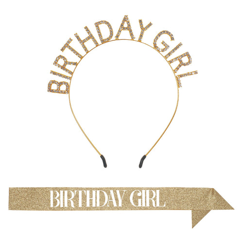 Beistle Birthday Girl Headband & Sash Set | Party Supply | Decoration