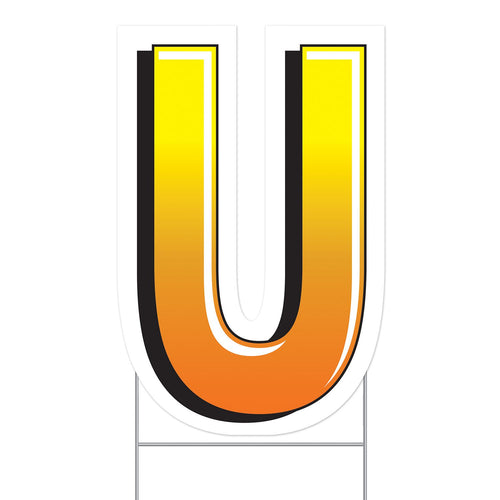 Beistle Plastic "U" Yard Sign - General Occasion | Party Supply | Decoration