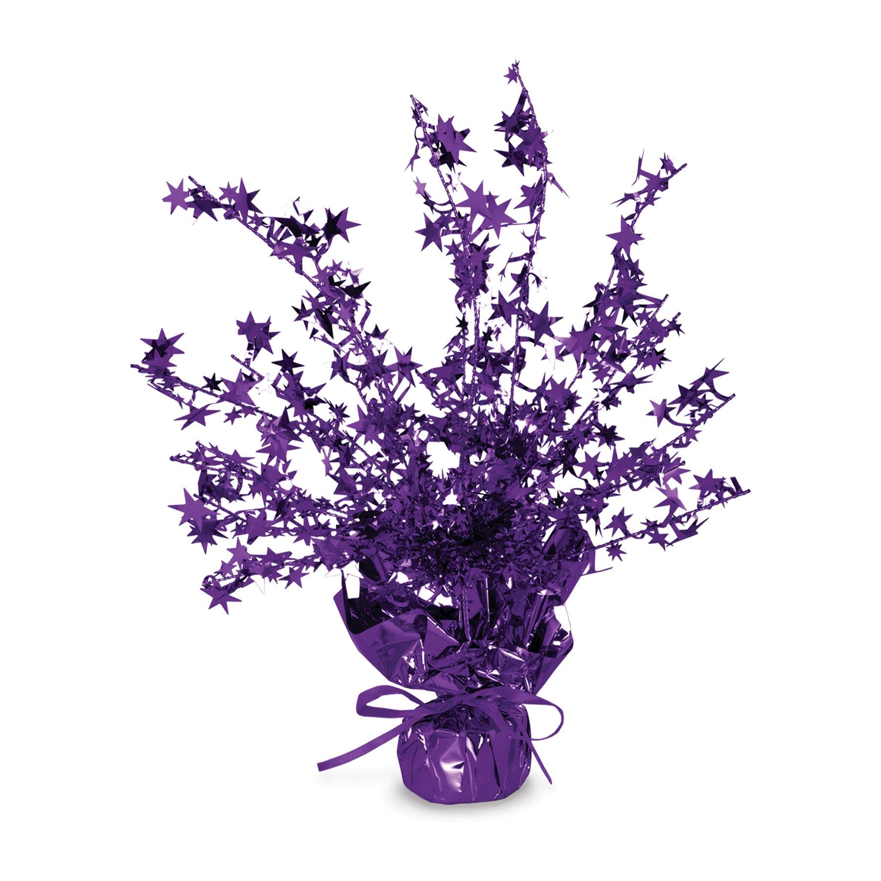 Beistle Purple Star Gleam N Burst Centerpiece - General Occasion | Party
