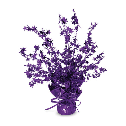 Beistle Purple Star Gleam N Burst Centerpiece - General Occasion | Party