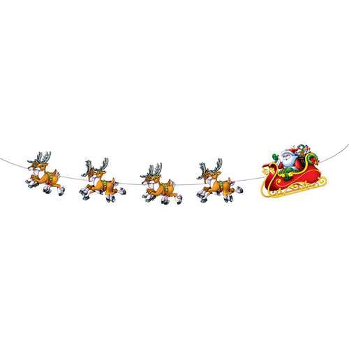 Beistle Santa and Sleigh Streamer - Christmas/Winter | Party Supply