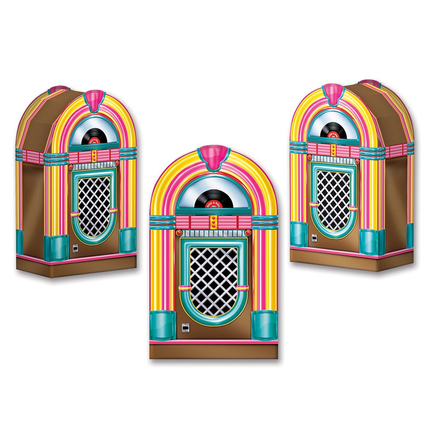 Beistle Jukebox Favor Boxes-3 Per Package - 50's/Rock & Roll | Party Supply