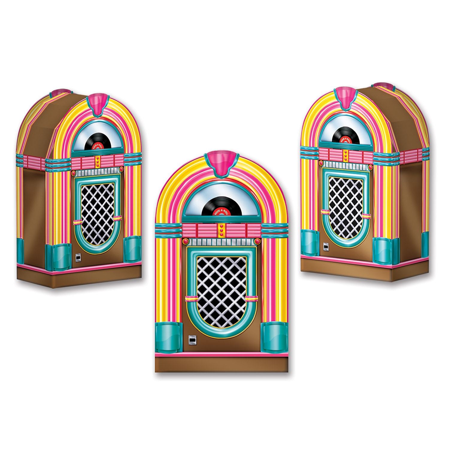 Beistle Jukebox Favor Boxes-3 Per Package - 50's/Rock & Roll | Party Supply