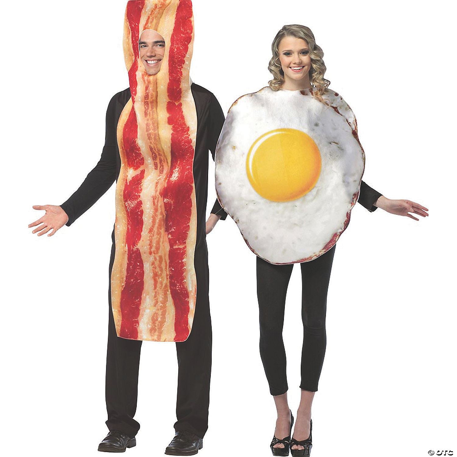 Mens | Adult Bacon and Egg Couple Costumes