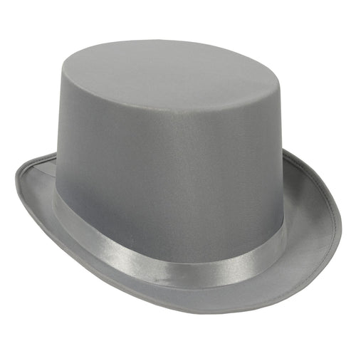 Beistle Gray Satin Deluxe Top Hat - General Occasion | Party Supply