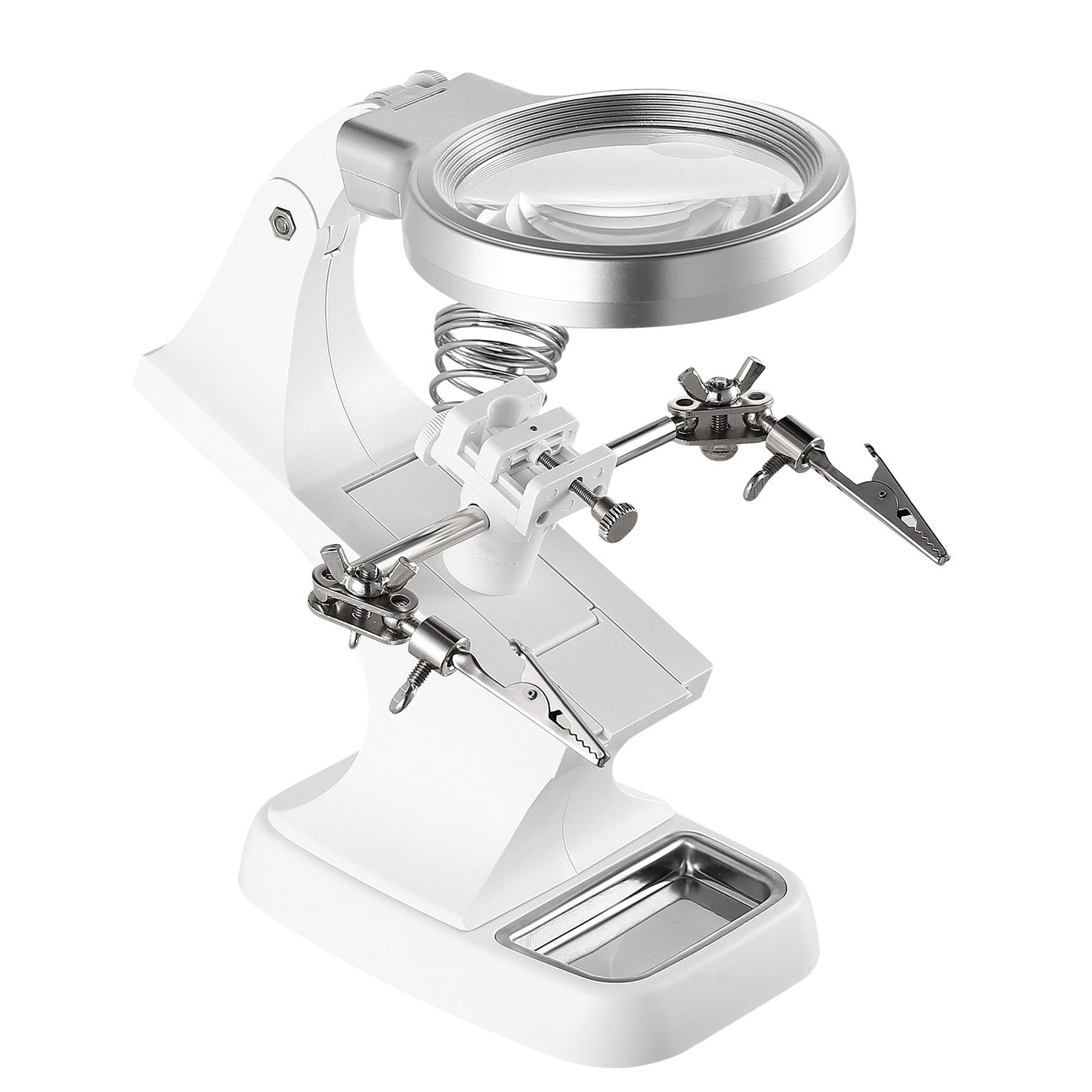 LED Light Helping Hands Magnifying Glass 3X/4.5X w/ 360°Adjust Third Hand