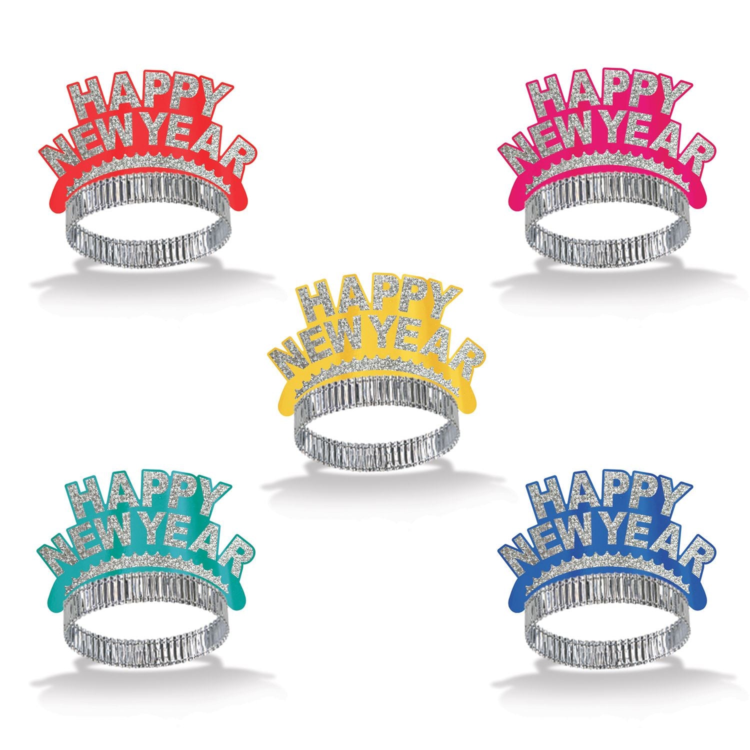 Beistle Assorted Happy New Year Tiaras - New Years | Party Supply | Decoration