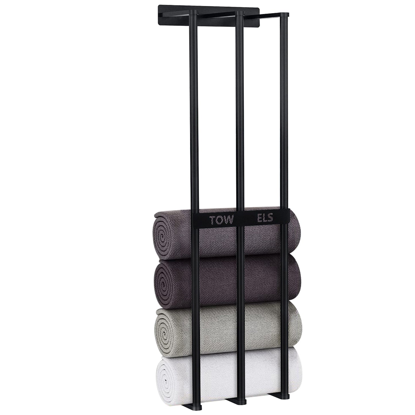 Wall Mounted Towel Rack for Rolled Towels Bathroom Towel Holder Organizer 7460