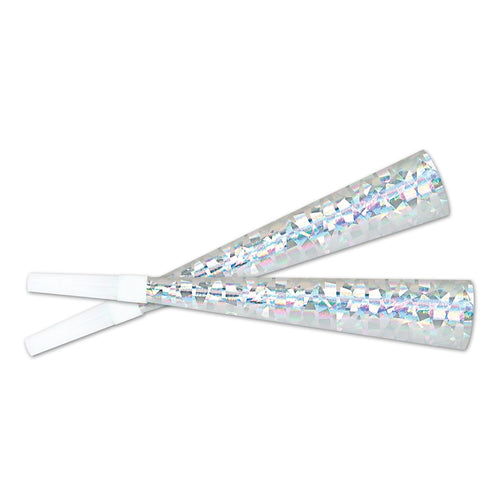 Beistle Silver Prismatic Horn - General Occasion | Party Supply | Decoration