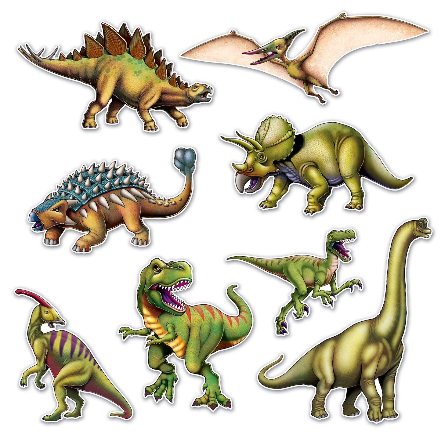 Beistle Dinosaur Cutouts - Dinosaurs | Party Supply | Decoration