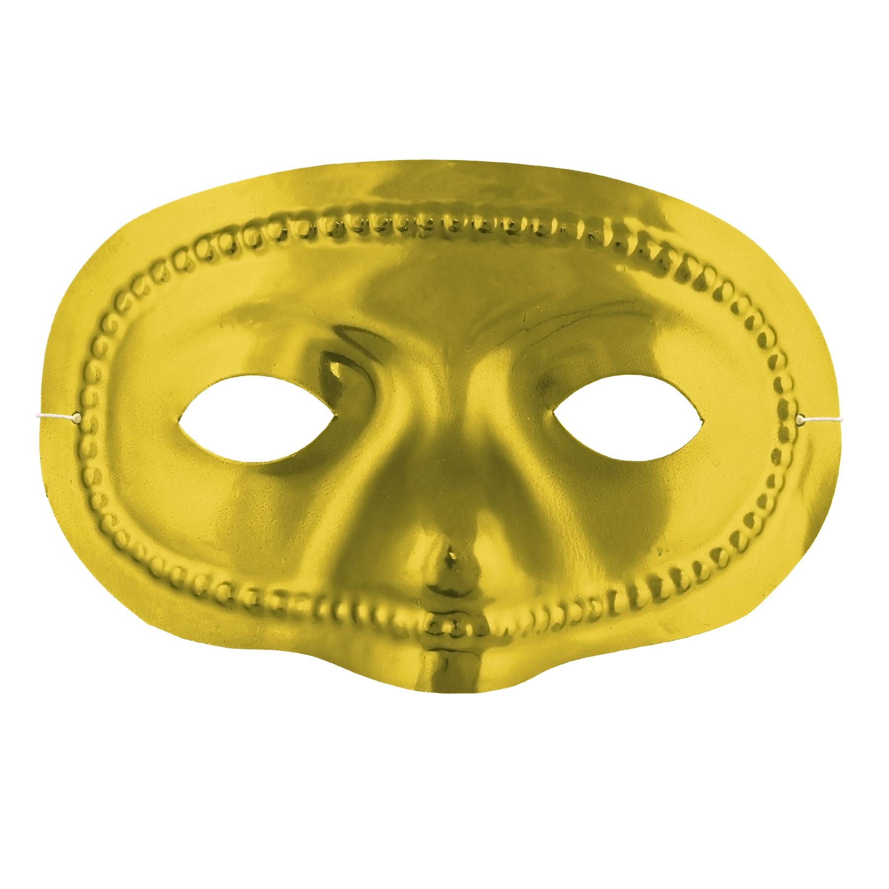 Beistle Gold Metallic Half Mask - General Occasion | Party Supply | Decoration