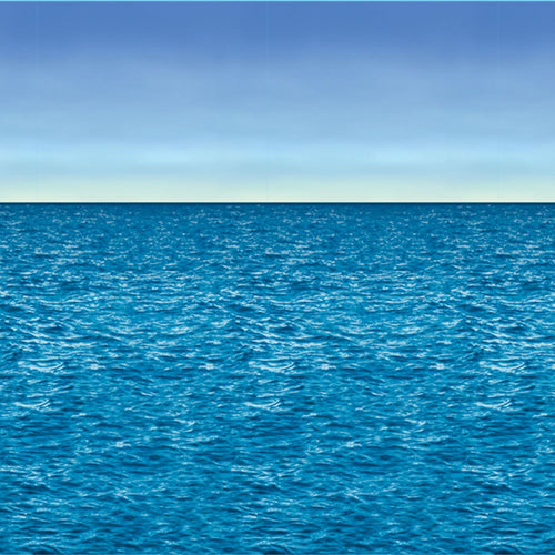 Beistle Ocean and Sky Backdrop - Nautical | Party Supply | Decoration