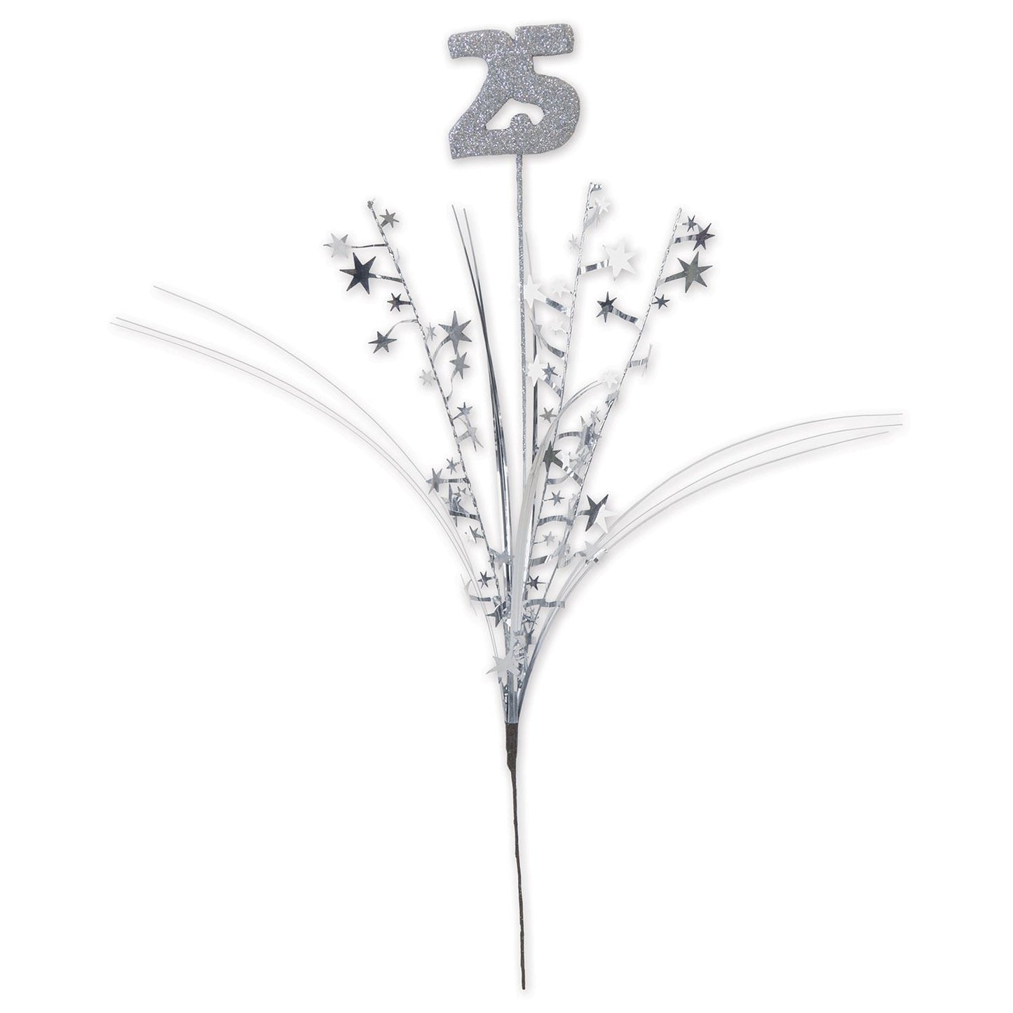 Glittered 25 Metallic Star Spray