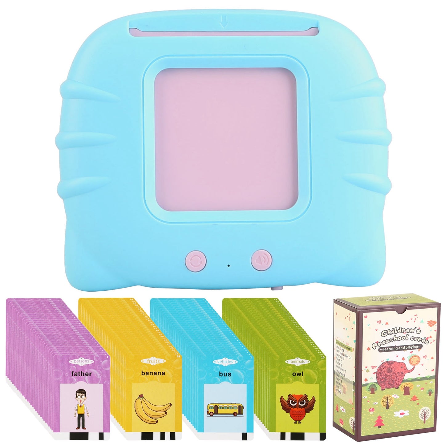 224 Words Kid Flash Talking Cards 112 Card Electronic Cognitive Audio Toddler