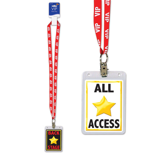 Beistle VIP All Access Backstage Party Pass - Party Decoration for Awards Night