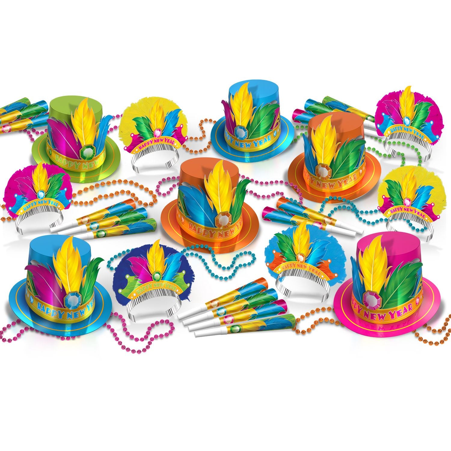 Beistle Rio Assortment for 50 - New Years | Party Supply | Decoration