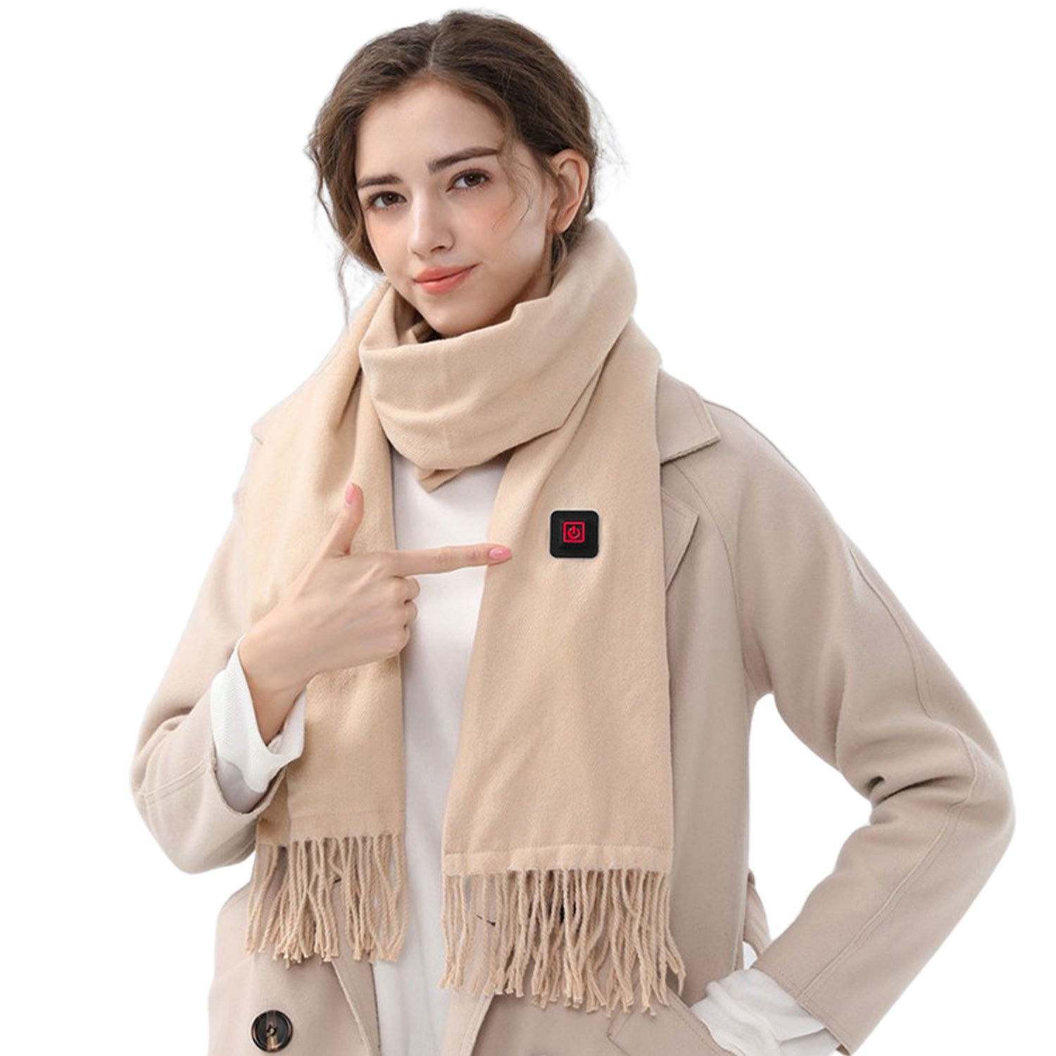 Electric Heated Winter Scarf USB Heating Neck Wrap Unisex Heated Neck Shawl