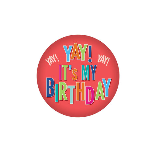 Beistle Yay! It's My Birthday Button | Party Supply | Decoration