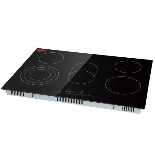 Built in Electric Stove Top 30.3 x 20.5 inch 5 Burners 240V Glass Radiant