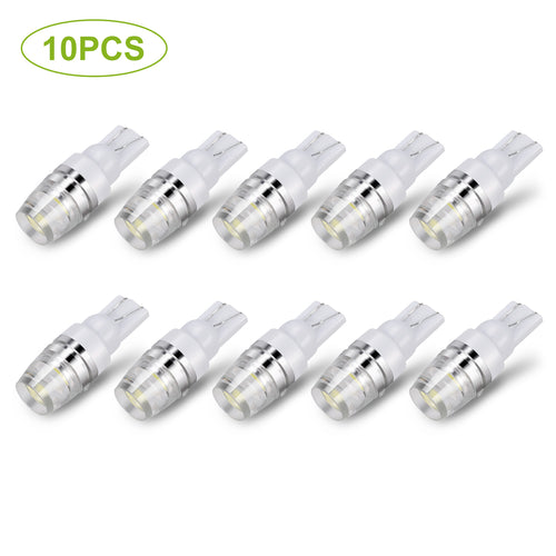 10PCS T10 LED Bulbs 194 LED Lights 12V 1W 5730 Xenon White Wedge Base LED