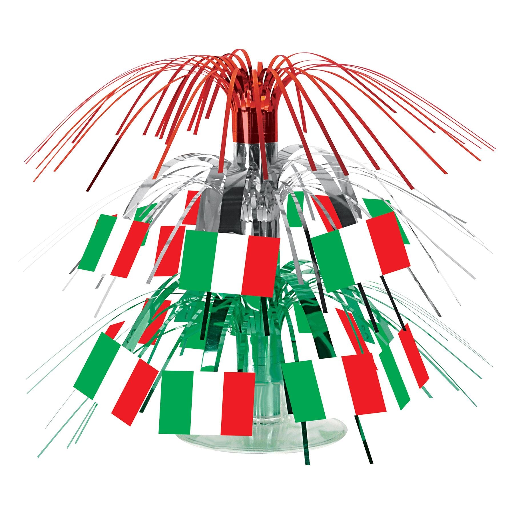 Beistle Mini Italian Flag Cascade Centerpiece | Party Supply | Decoration