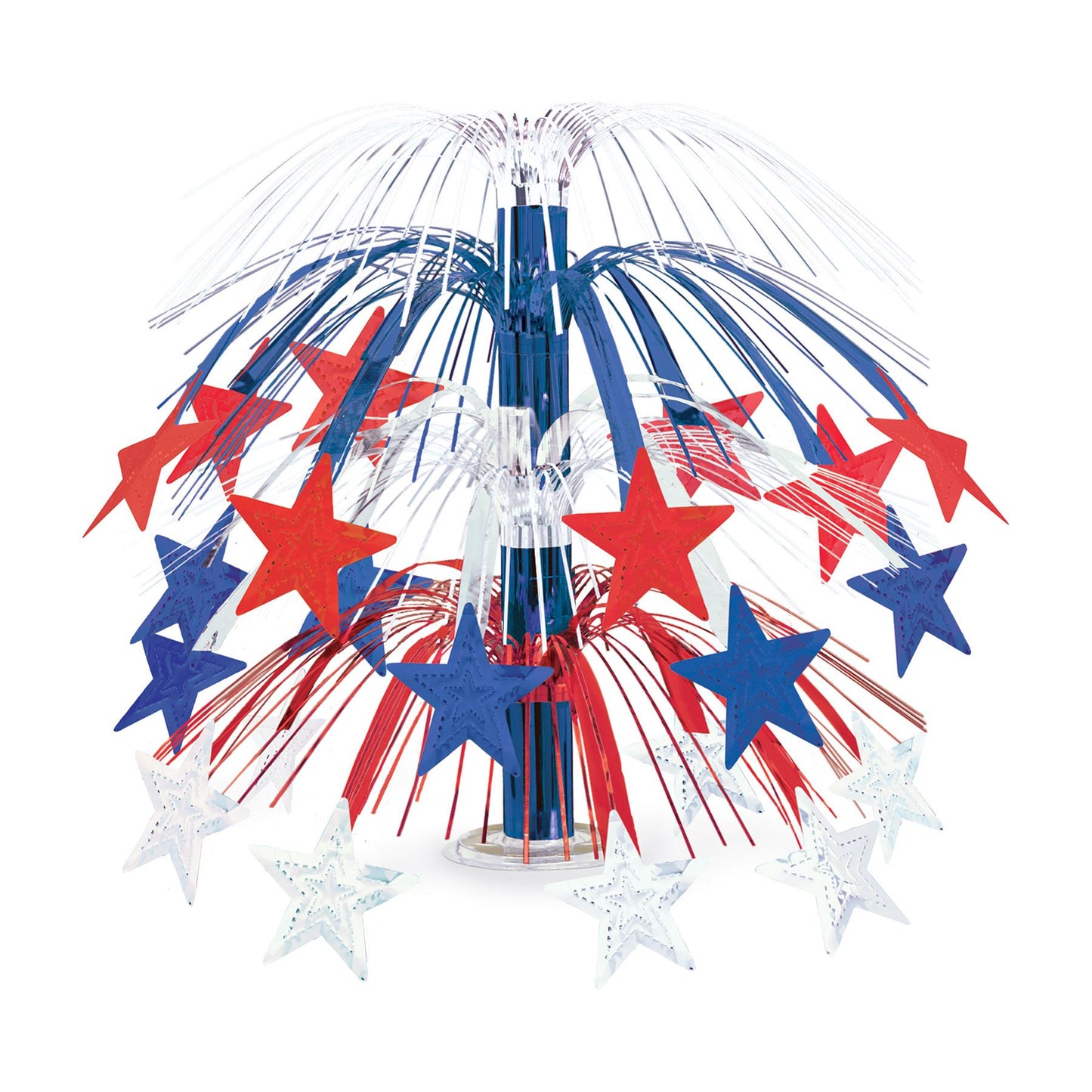 Beistle Red, White, and Blue Star Cascade Centerpiece - Patriotic | Party