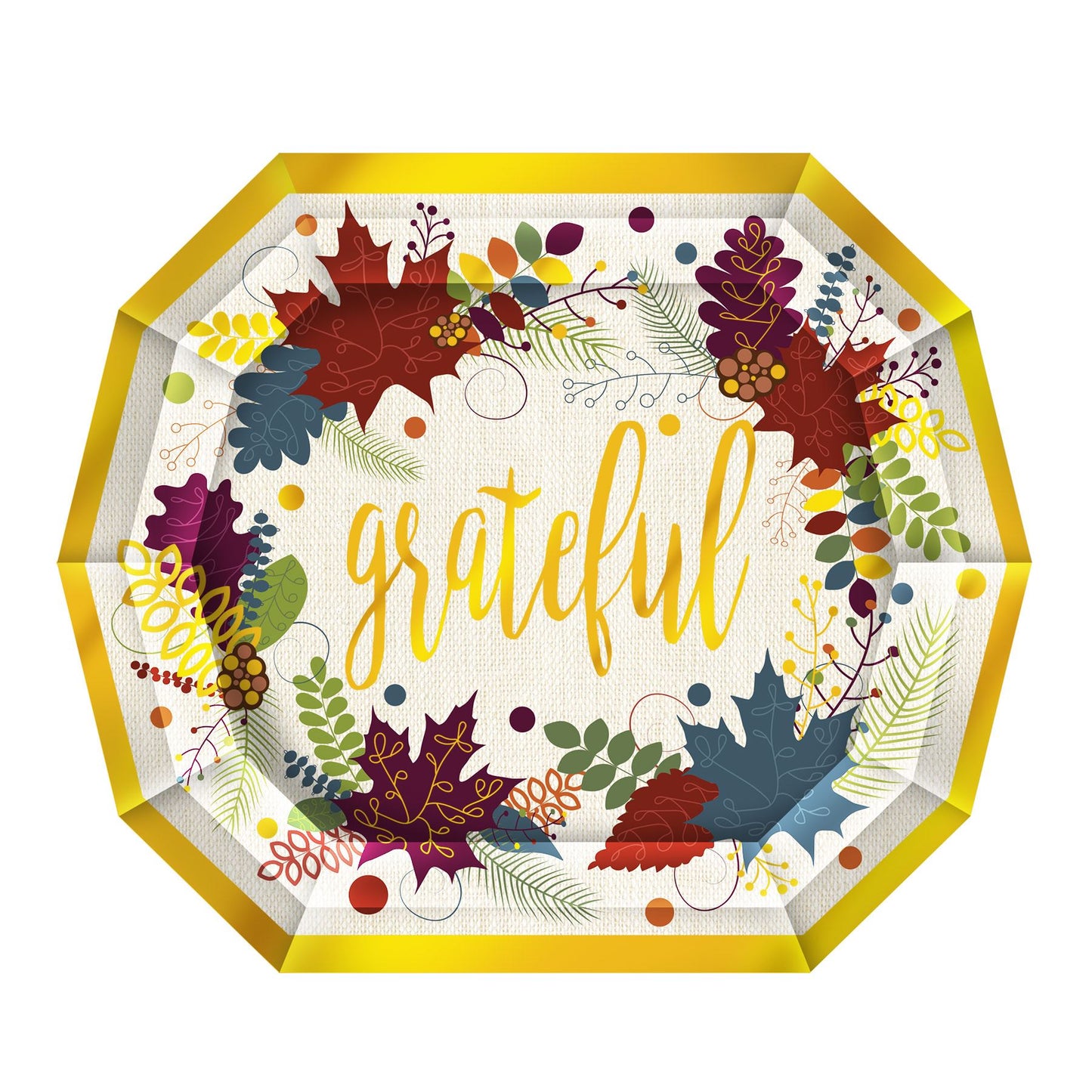 Beistle Friendsgiving Dessert Plates - Thanksgiving/Fall | Party Supply