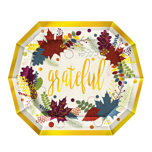 Beistle Friendsgiving Dessert Plates - Thanksgiving/Fall | Party Supply
