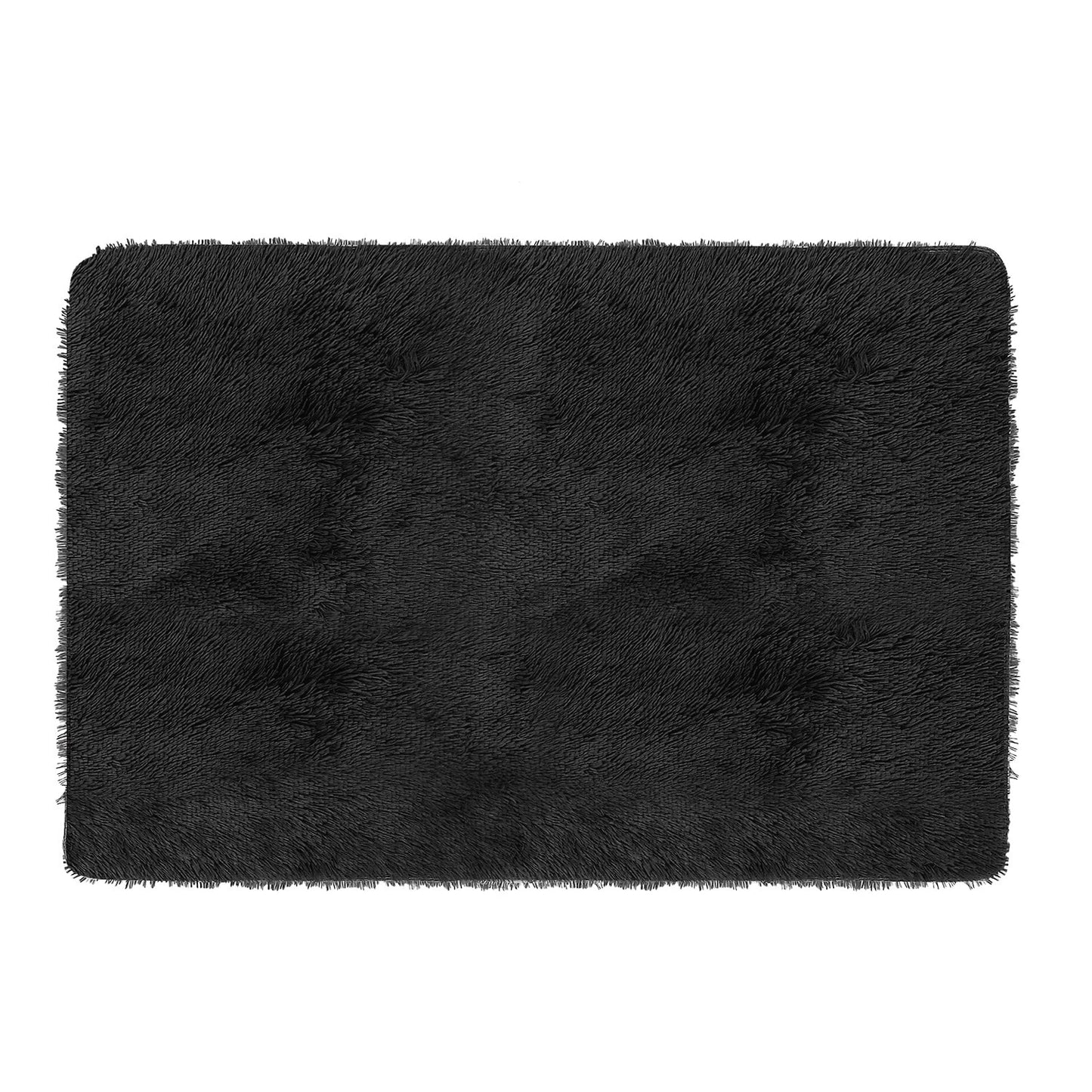 Fluffy Bedroom Rug 4’ x 2.6’ Anti-Skid Shaggy Area Rug Decorative Floor Car 8128