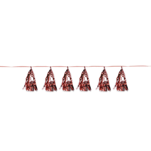 Beistle Metallic Tassel Garland - Rose Gold - General Occasion | Party Supply