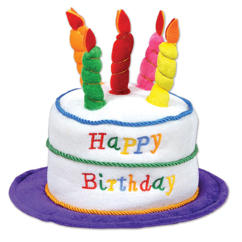 Beistle Plush Birthday Cake Hat | Party Supply | Decoration