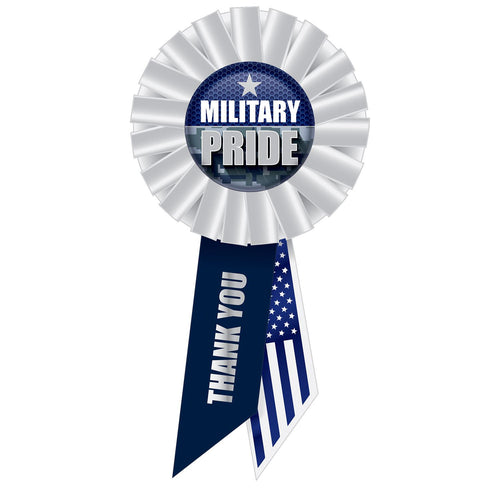 Beistle Military Pride Rosette - Patriotic | Party Supply | Decoration